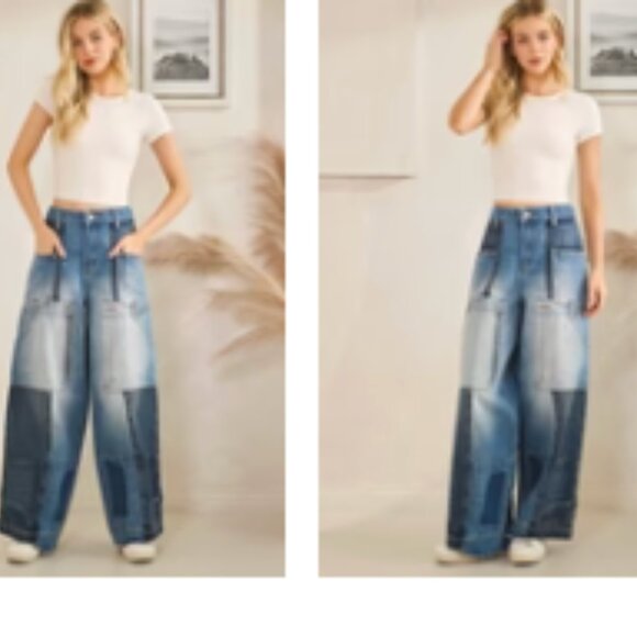 OLI & Hali Womens Upside Denim Jeans Size Small Wide Leg NEW - Picture 2 of 7